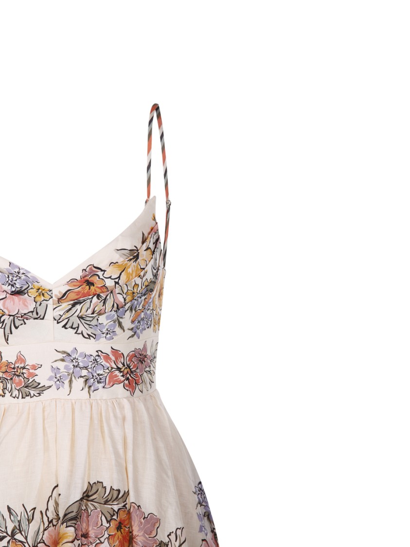 Shop Zimmermann Tallow Tucked Bodice Dress In Neutrals