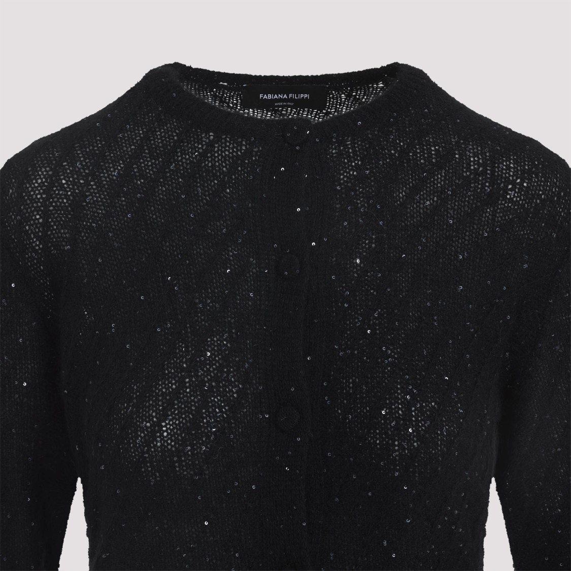 Fabiana Filippi Virgin Wool Cardigan Mini-sequins
