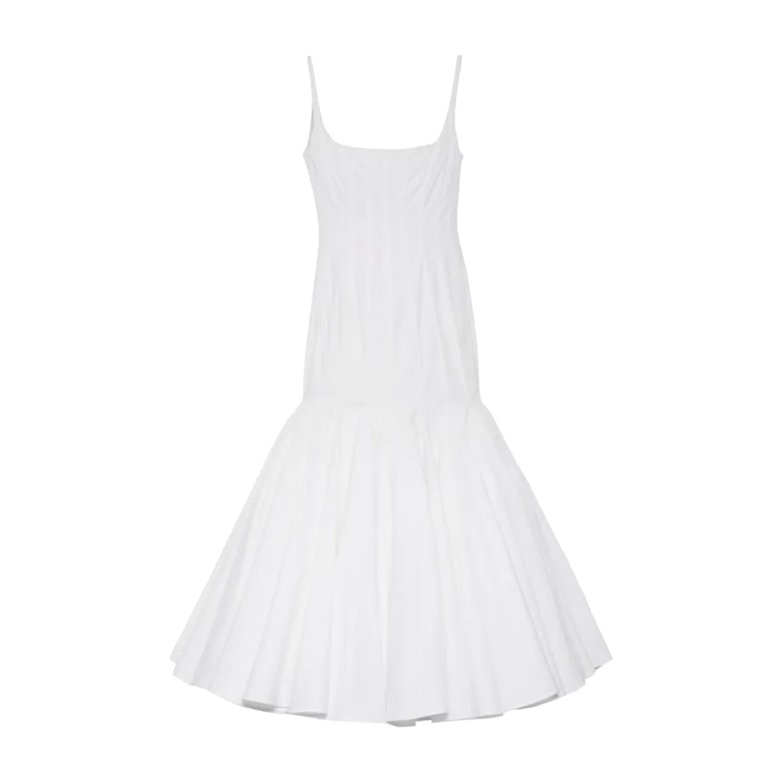 Jacquemus Agave Flared Midi Dress With Square Neckline