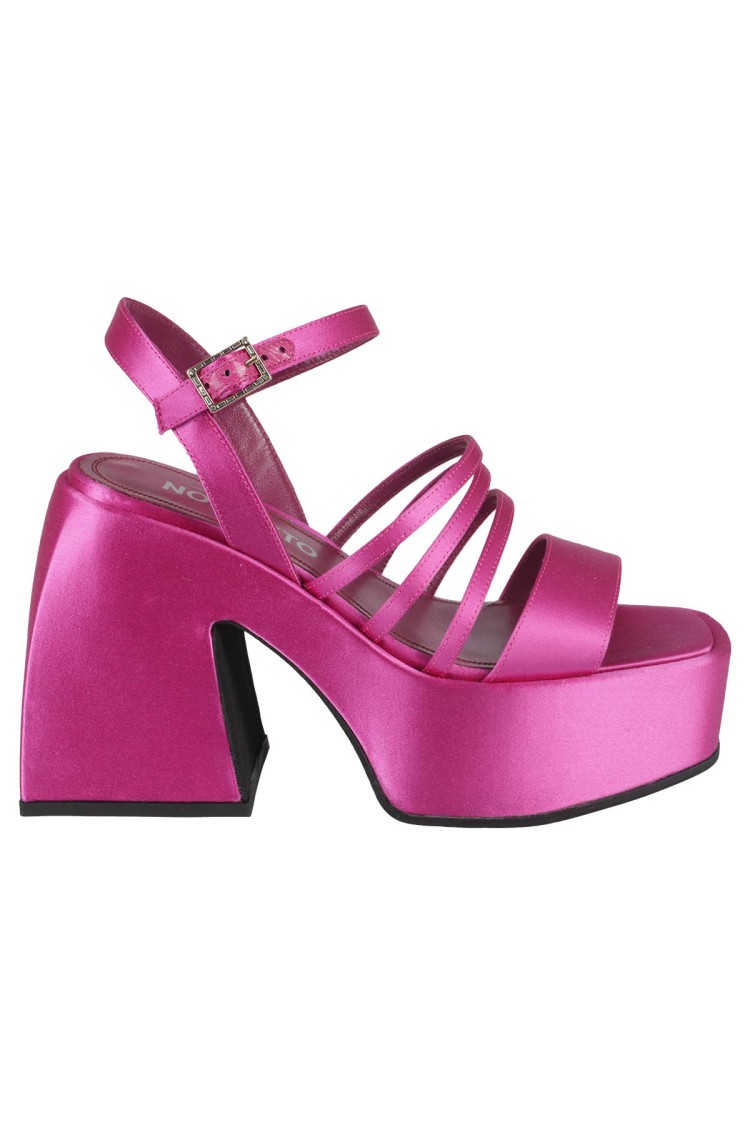 【NODALETO】bulla chibi satin platform サンダル Bulla Chibi satin platform sandals in pink - Nodaleto