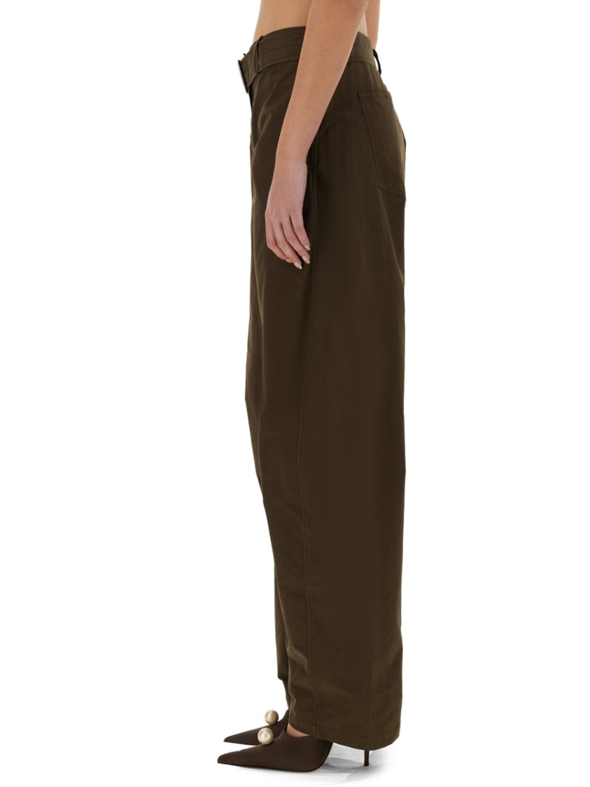 Magda Butrym Wide-leg Trousers And Belt In Brown