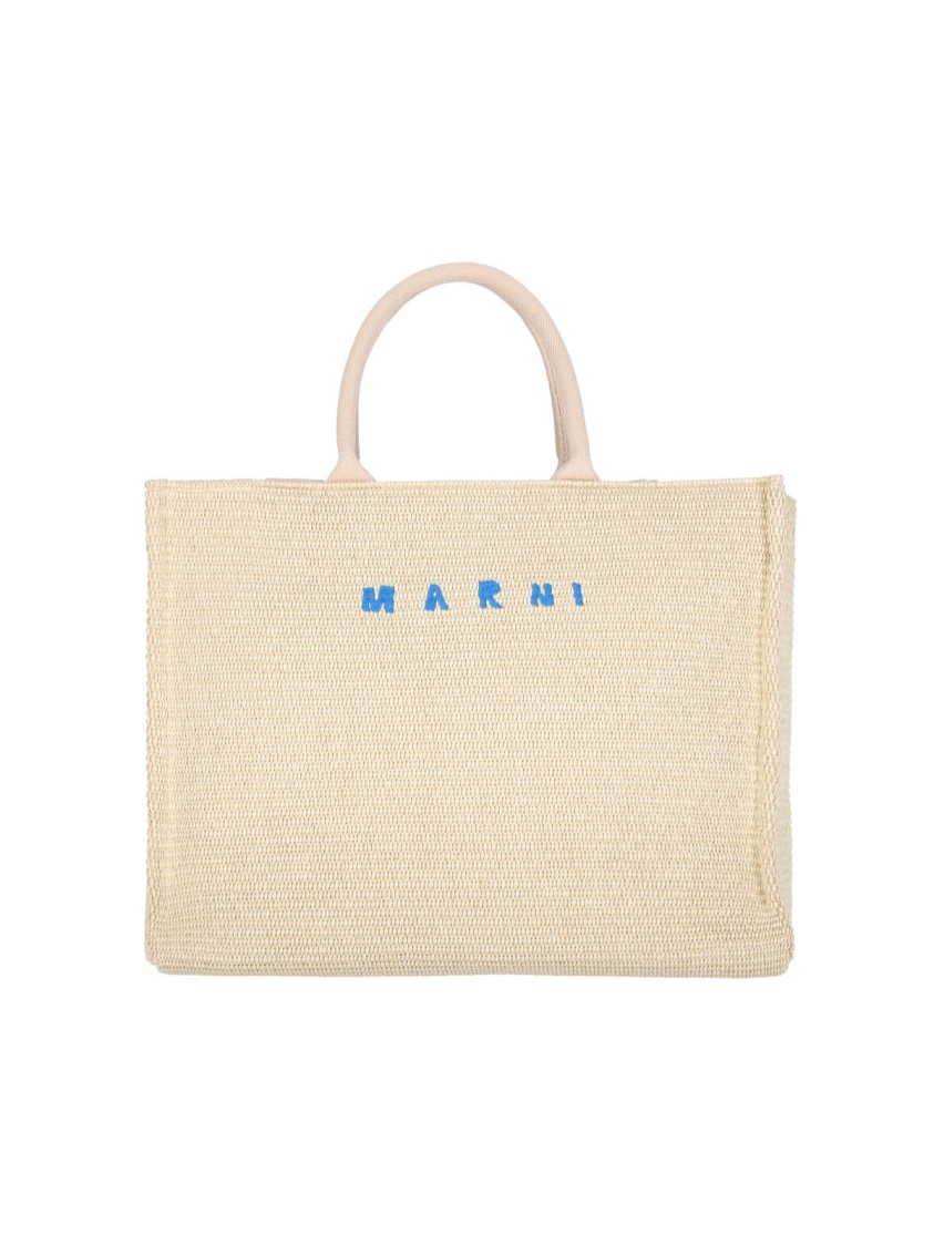 Marni Large "east/west" Tote Bag - Cream