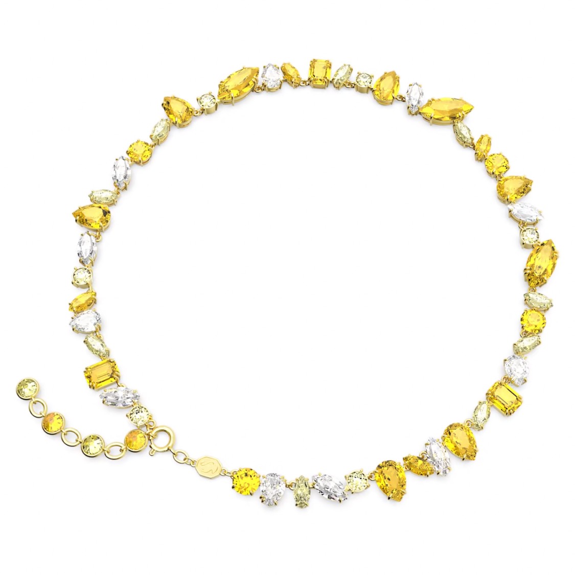 Swarovski Gold-tone Plated Necklace With Crystal Arrangement