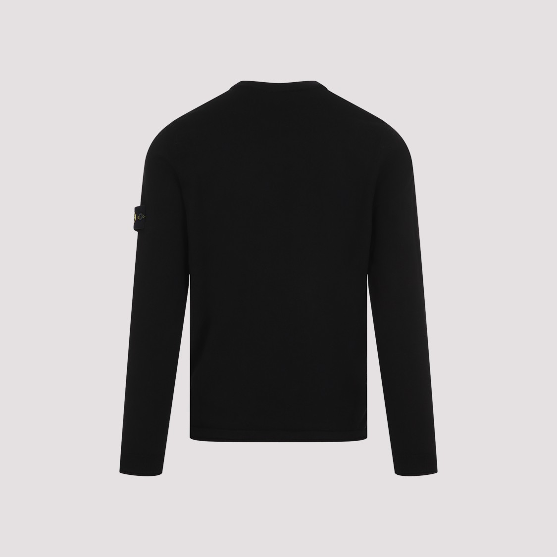 Shop Stone Island Black Cotton Crew Neck Pullover