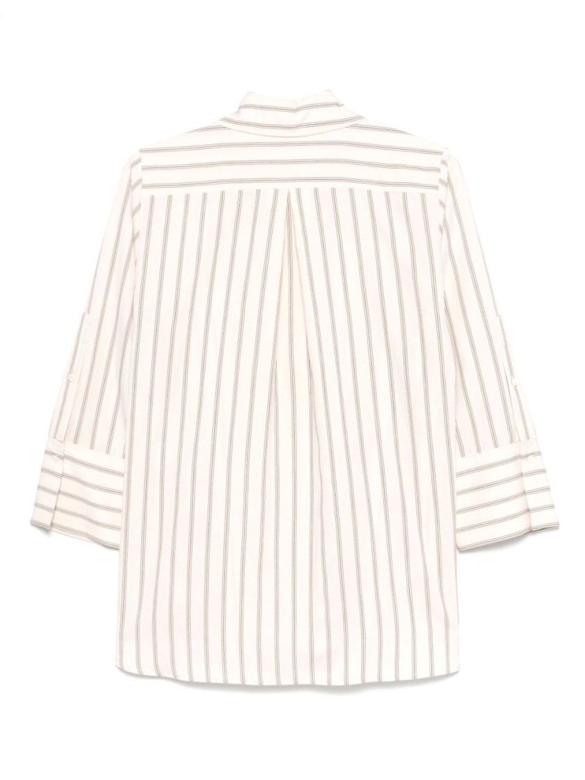 SEVENTY SERGIO TEGON SEVENTY SERGIO TEGON CLASSIC VERTICAL STRIPE SHIRT WITH POINTED COLLAR