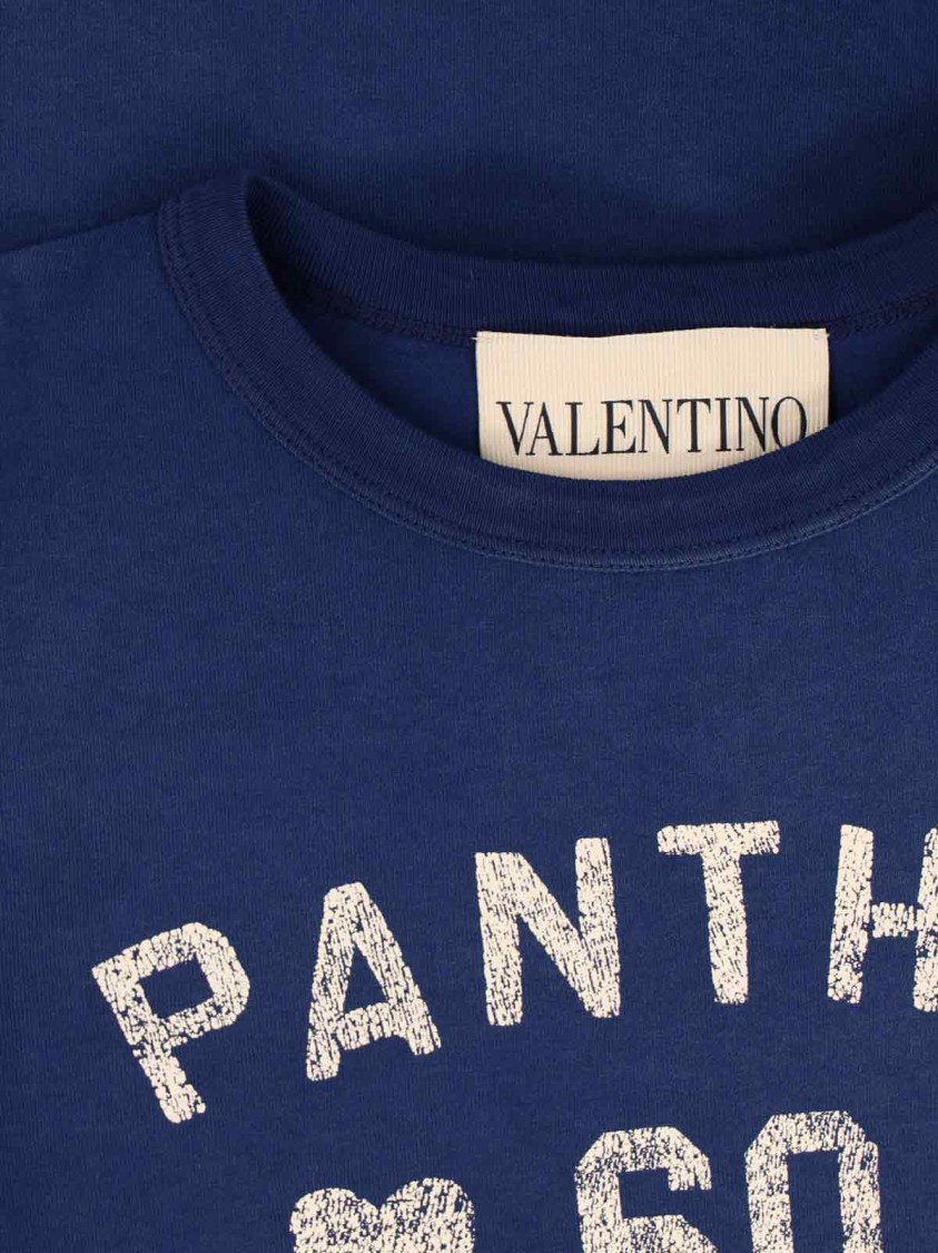 Valentino Crew Neck Graphic Print Short Sleeves Top