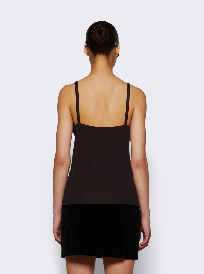 Jil Sander Sleeveless Top Chocolate Brown In Brown