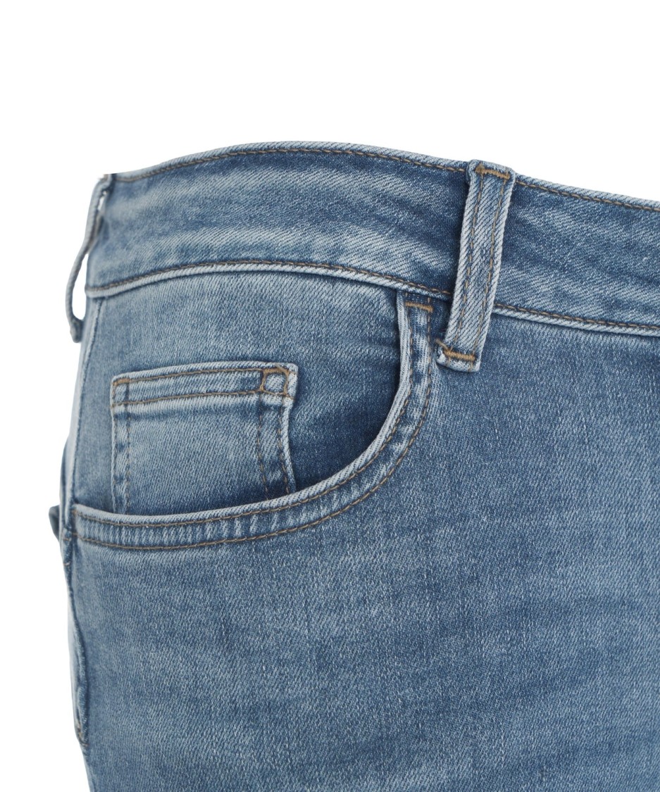 Liu •jo Liu Jo Blue Bottom-up Skinny Jeans With Turn-ups In Blue