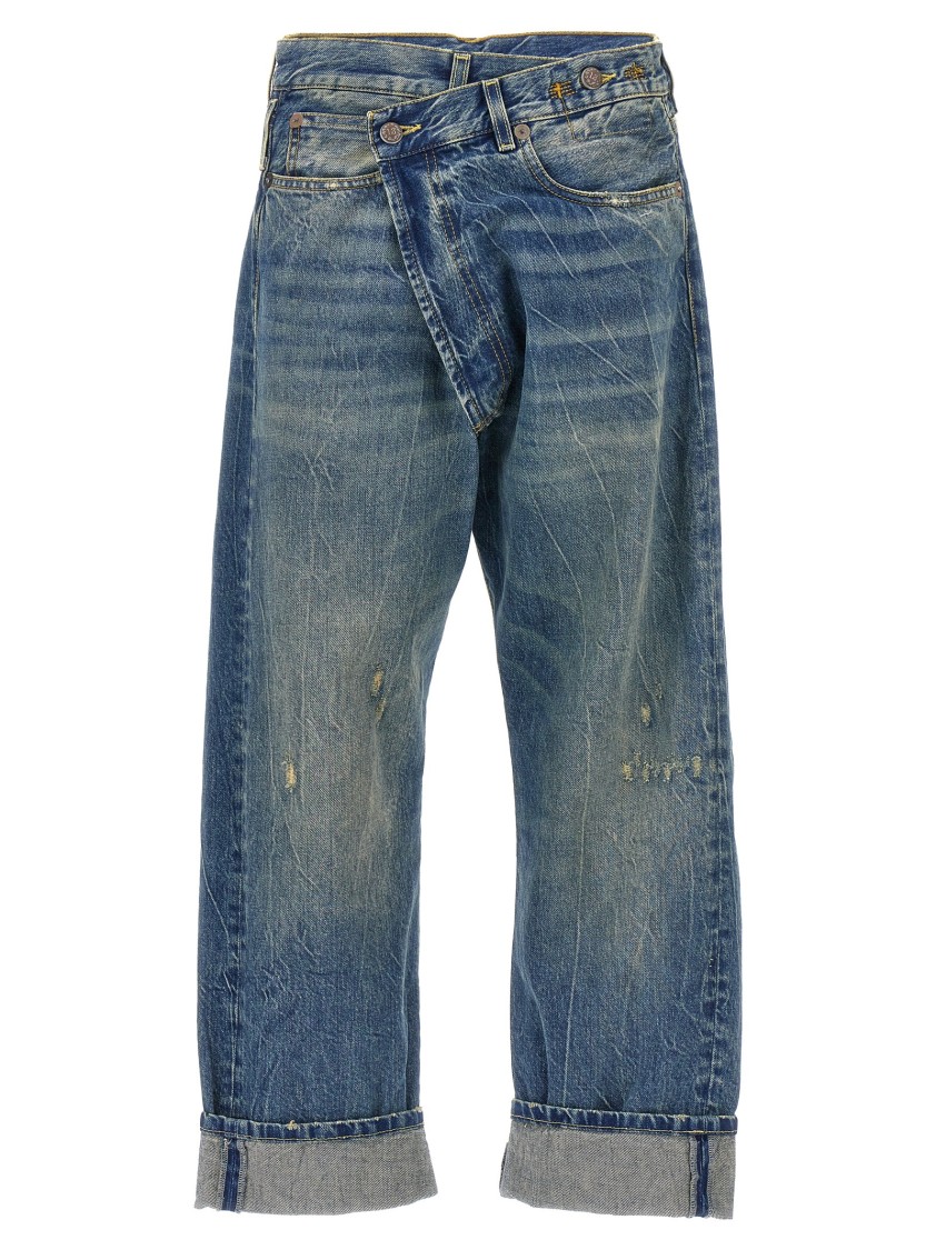 R13 'cross Over' Jeans In Blue