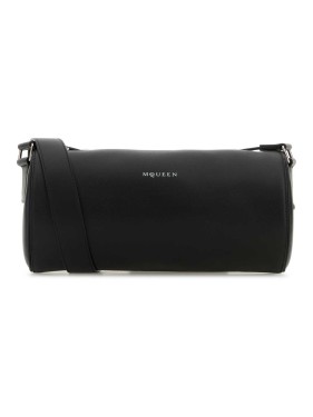 Alexander Mcqueen Black Leather The Cove Shopping Bag Tote