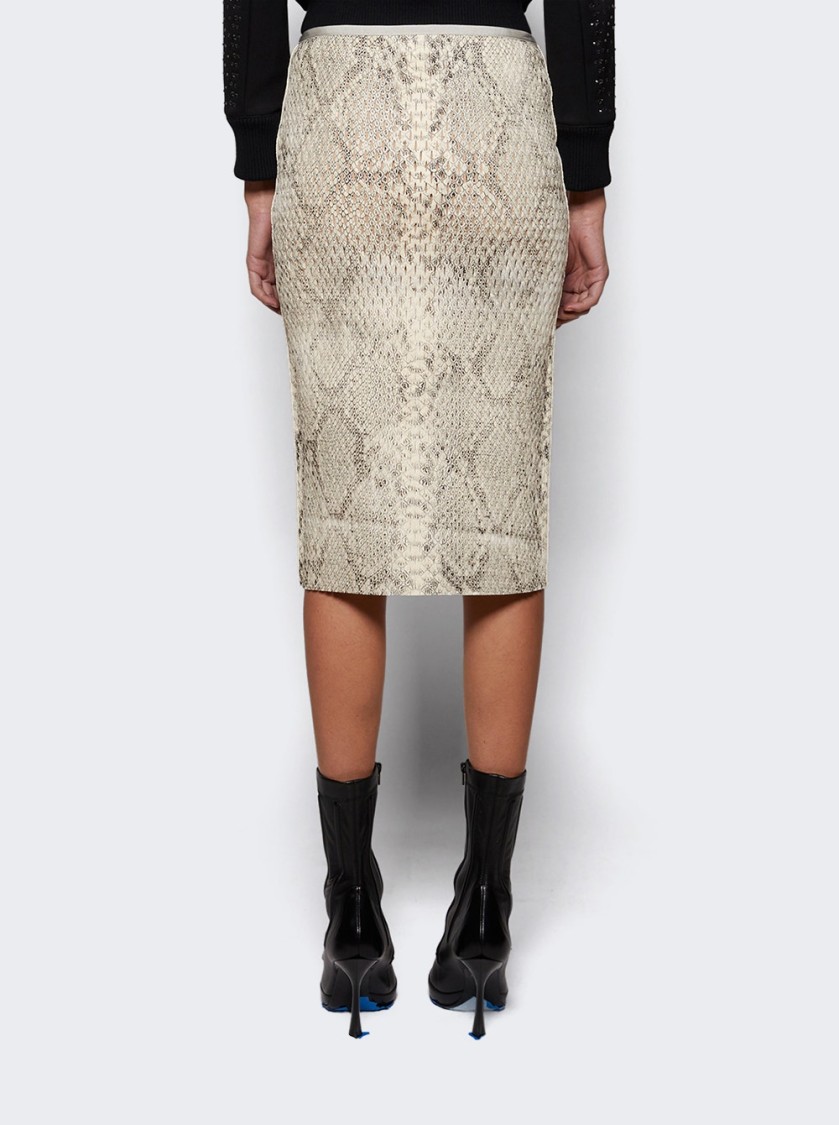 ALEXANDER WANG ALEXANDER WANG LOW RISE MIDI SKIRT BLACK AND WHITE