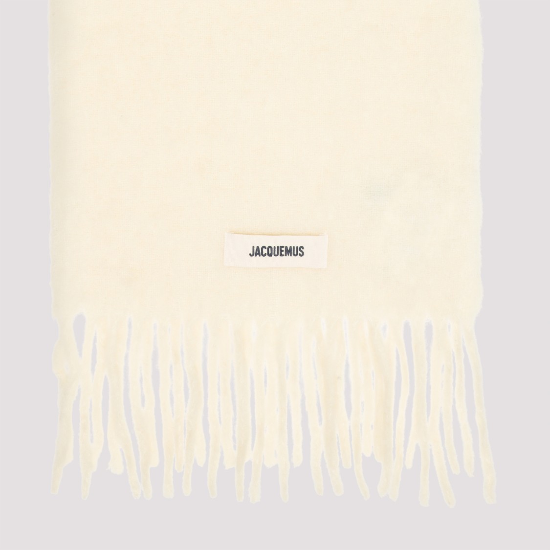 Jacquemus Off White Alpaca L Echarpe Carro Scarf In Neutral