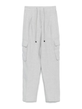 パンツ Le Tricot Perugia Relaxed Fit Grey Trousers With Drawstring Le Tricot Perugia Relaxed Fit Grey Trousers With Drawstring