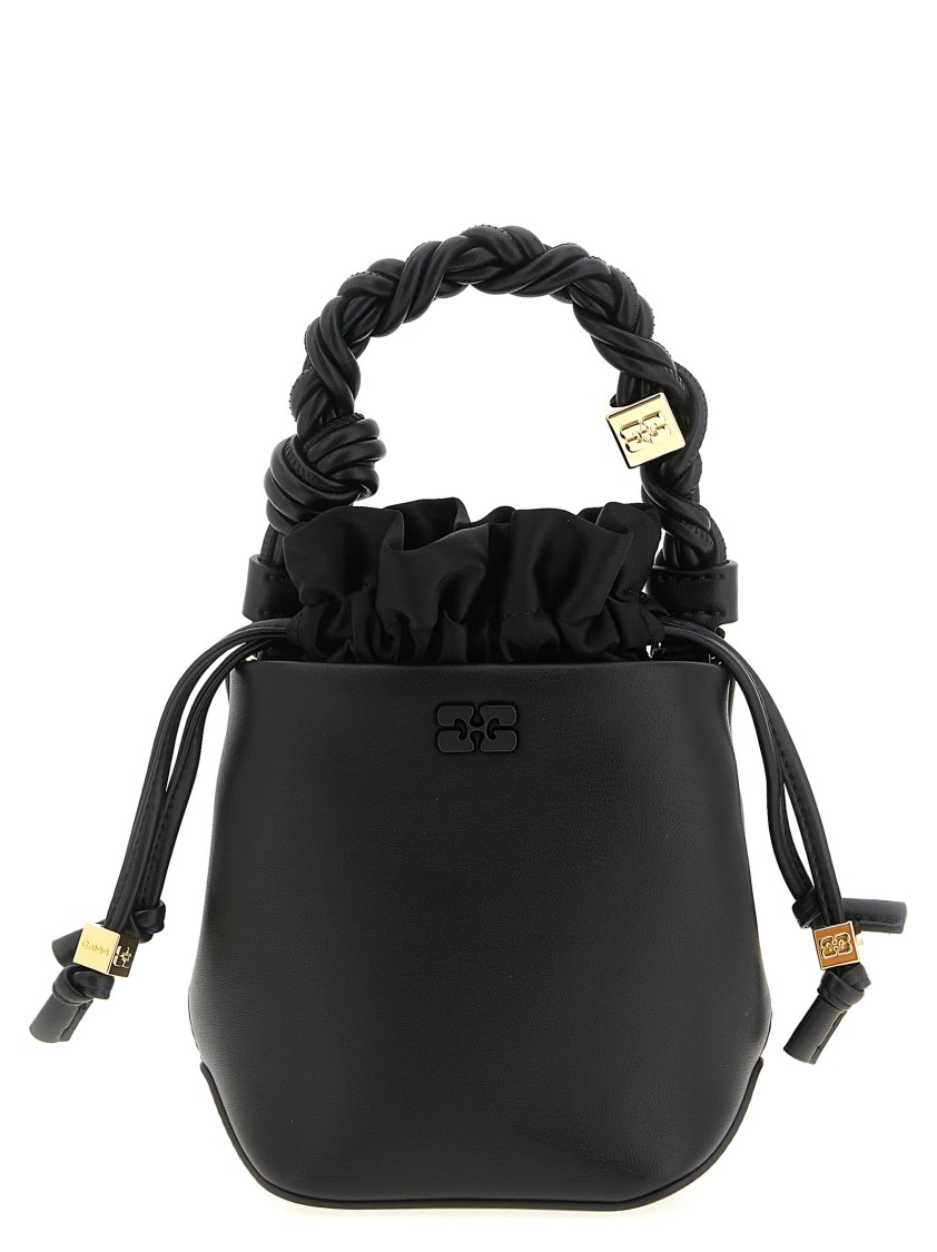 Ganni 'mini Bou Bucket' Handbag In Black