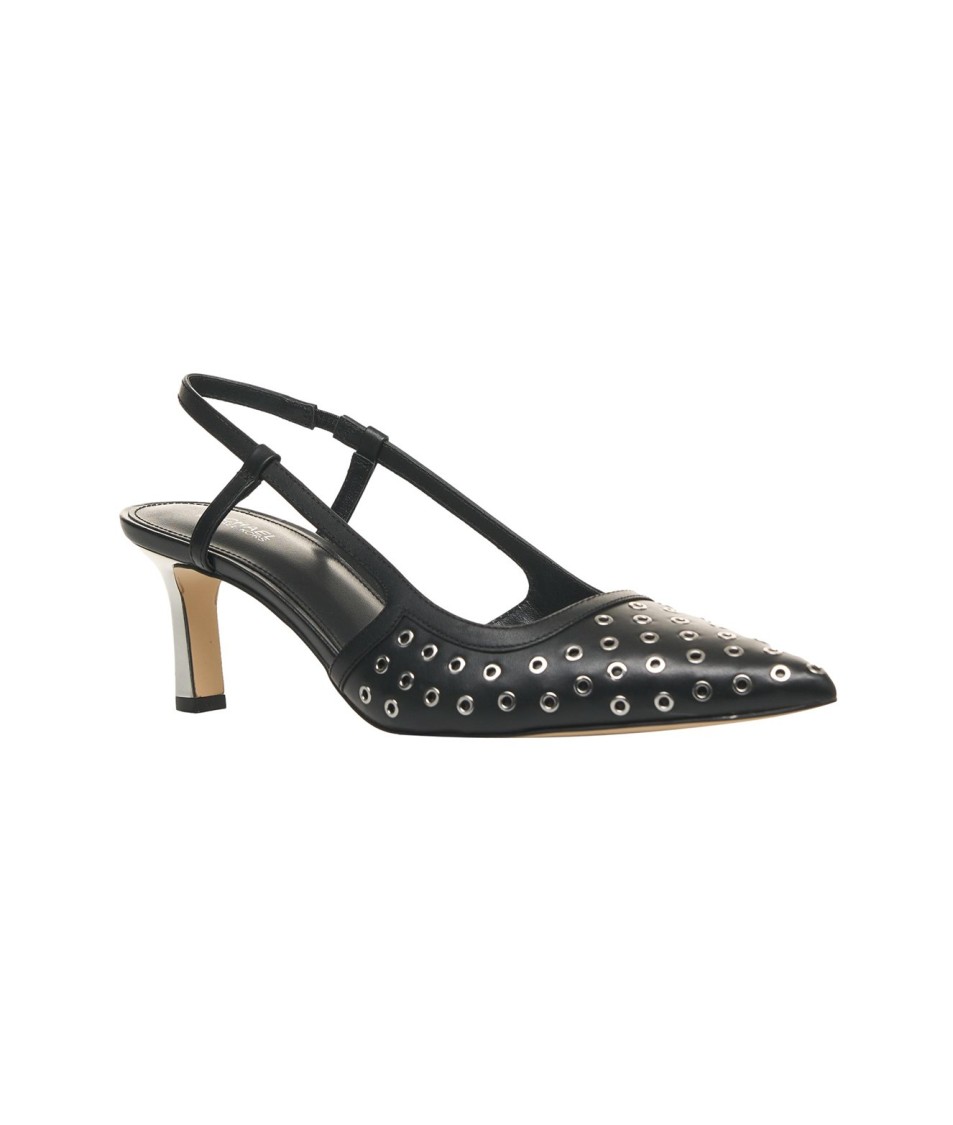 Shop Michael Kors Black Alora' Mid Slings With Studs