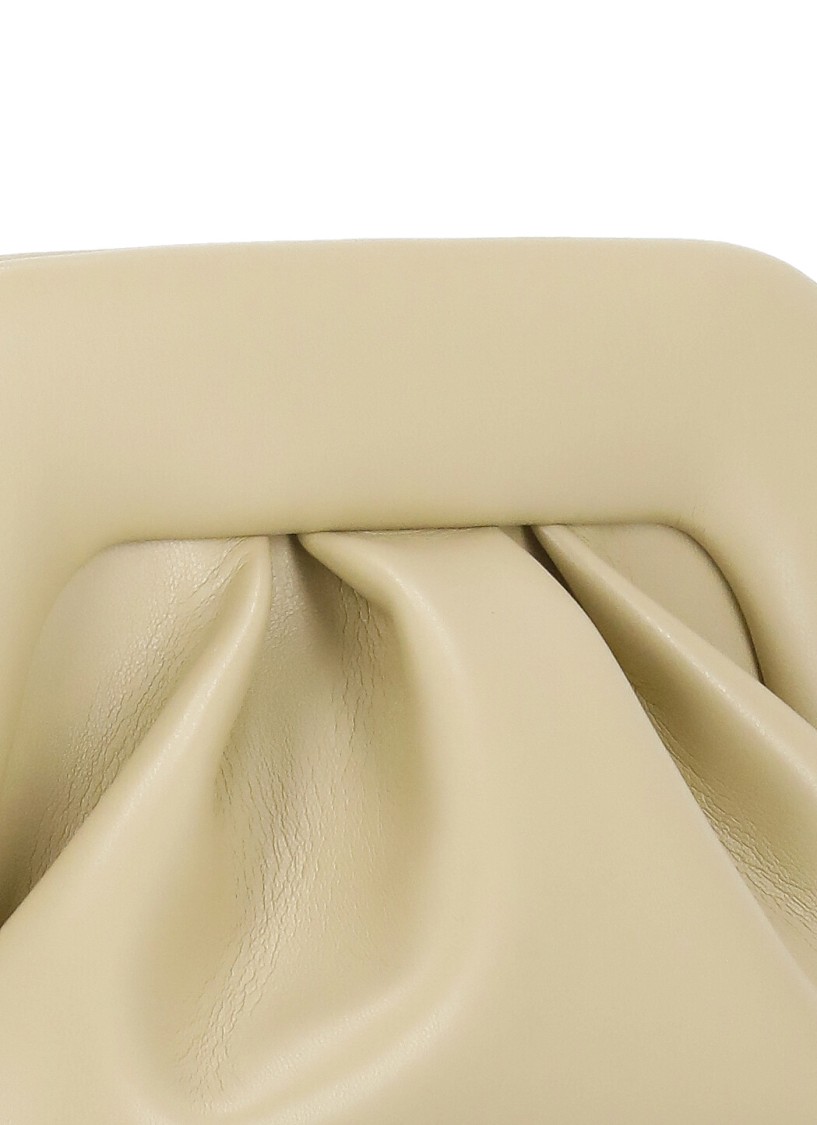 Themoirè Green Vegan Leather Gea Vegan Clutch Bag In Green