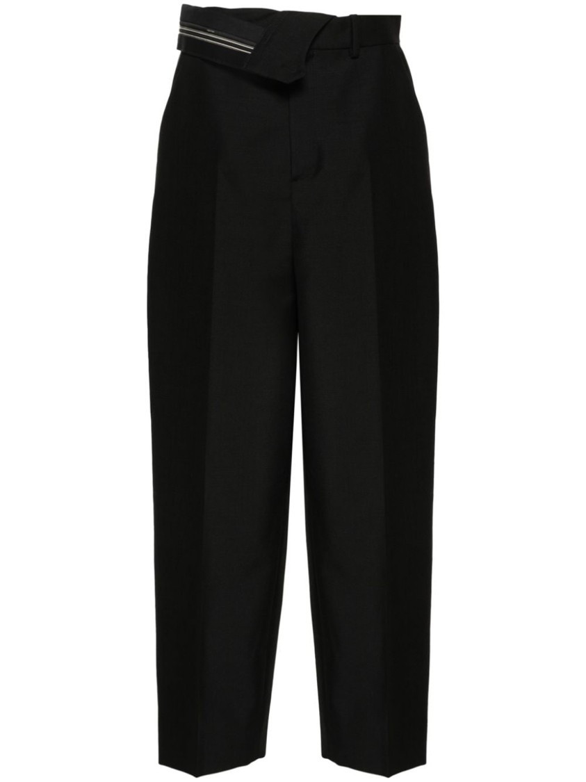 Fendi Wide-leg Black Trousers