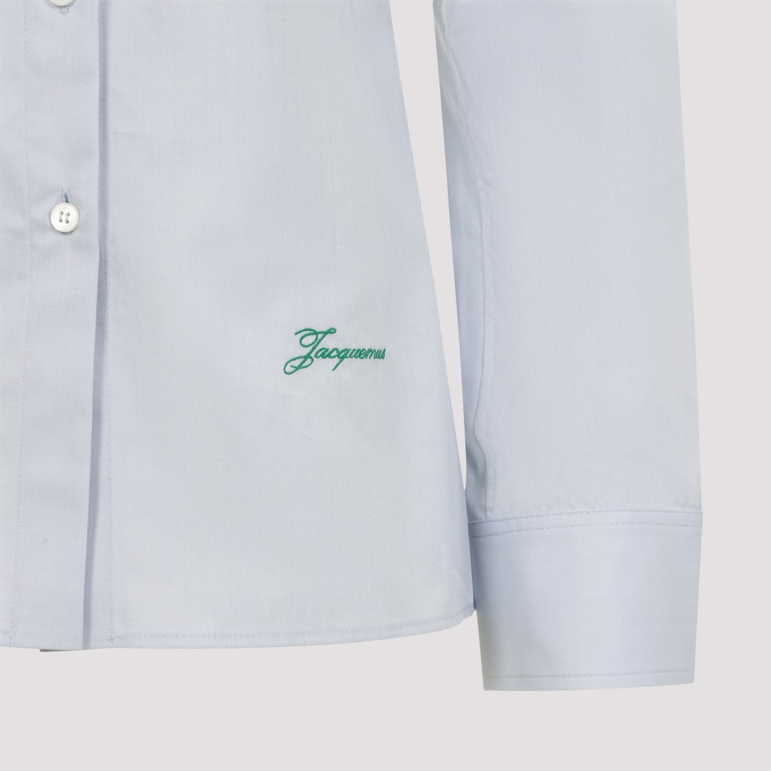 Jacquemus The Open-back Suit Shirt In Blue