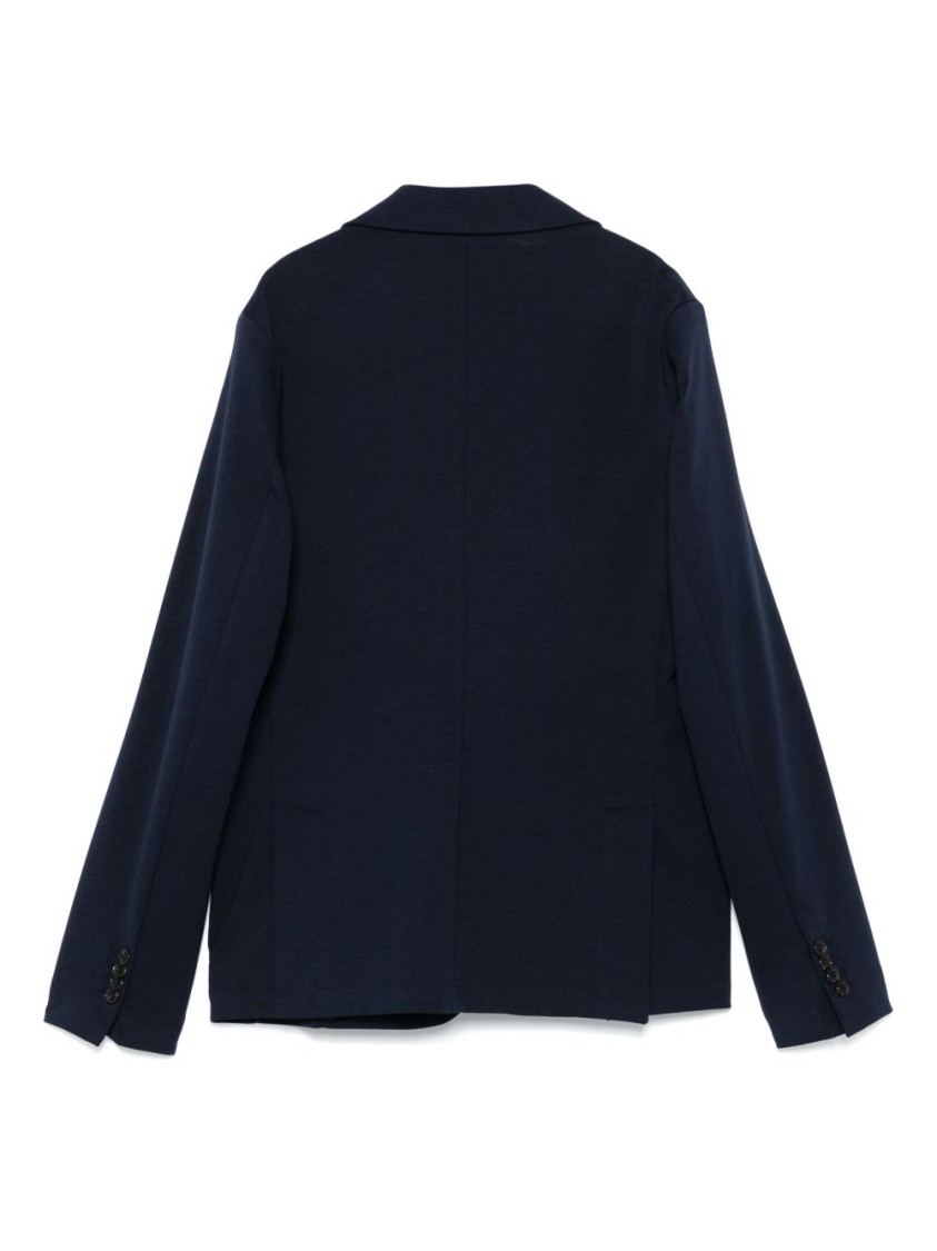 Shop Daniele Alessandrini Blue Jacket With Classic Lapel
