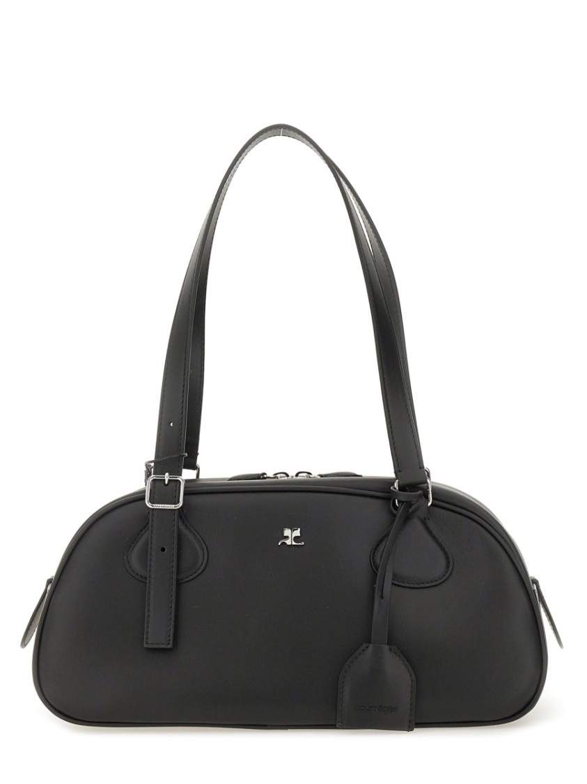 Courrèges "friday" Medium Bowling Bag In Black