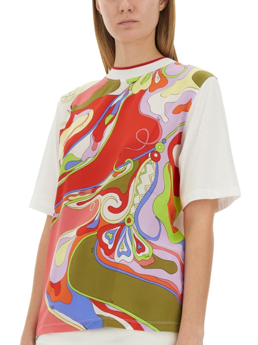 PUCCI PUCCI ABSTRACT PRINT T-SHIRT WITH RELAXED FIT
