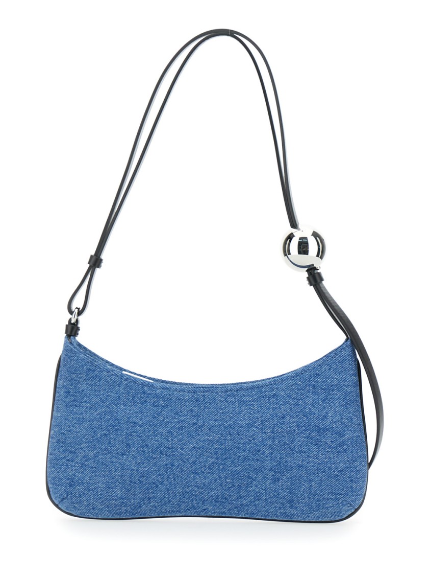 Shop Jacquemus Le Bisou Perle Shoulder Bag In Blue