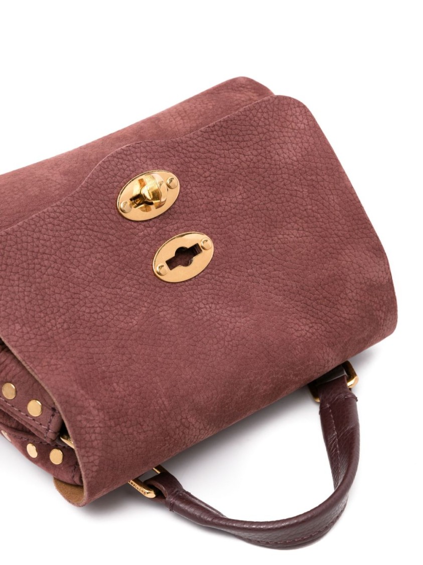 Zanellato Postina Jones Medium Suede Leather Handbag In Brown