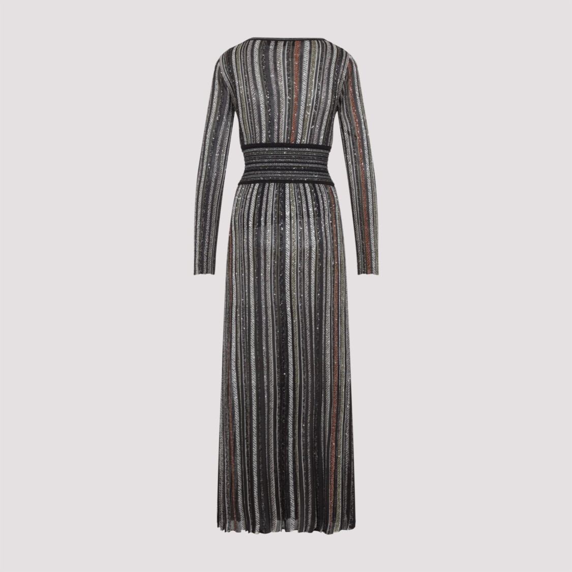 Missoni Viscose Maxi Dress With Lurex Detail In Gray