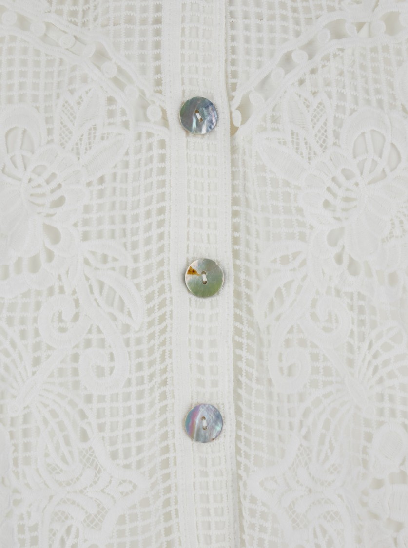 Shop Farm Rio Swan Lake Guipure Off-white Shirt