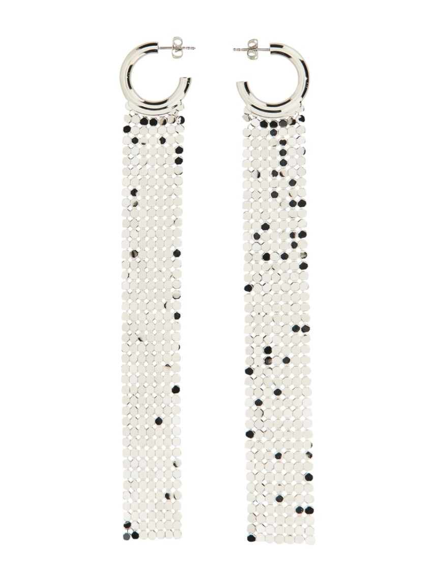 Rabanne Cascading Silver Earrings With Butterfly Clasp