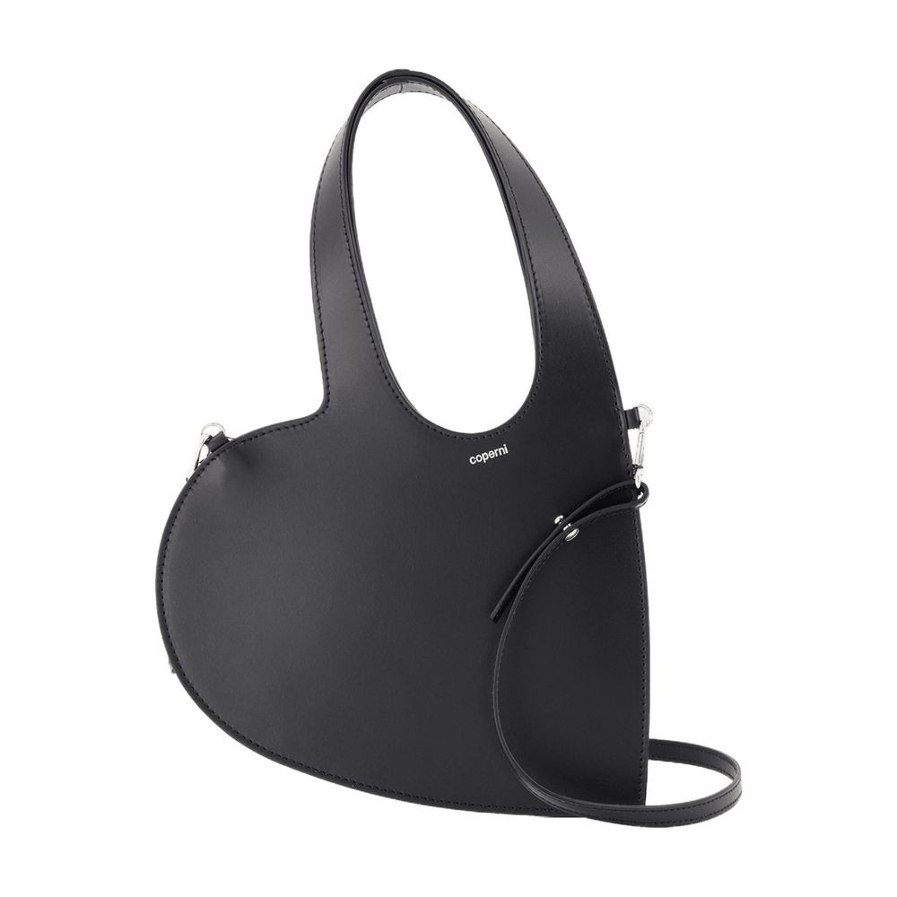 Shop Coperni Baby Heart Crossbody - Leather - Black