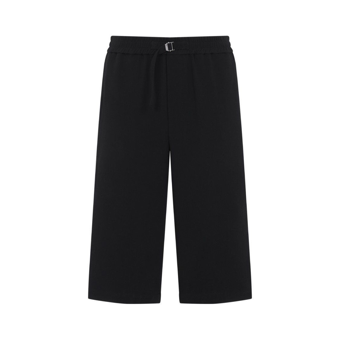 Shop Ami Alexandre Mattiussi Ami Wide-leg Bermuda Shorts In Black
