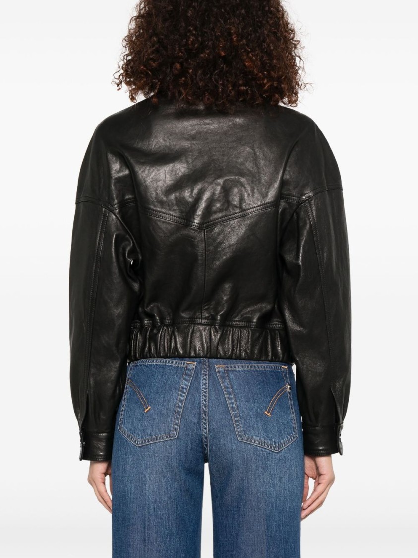 Shop Dondup Cropped Black Jacket