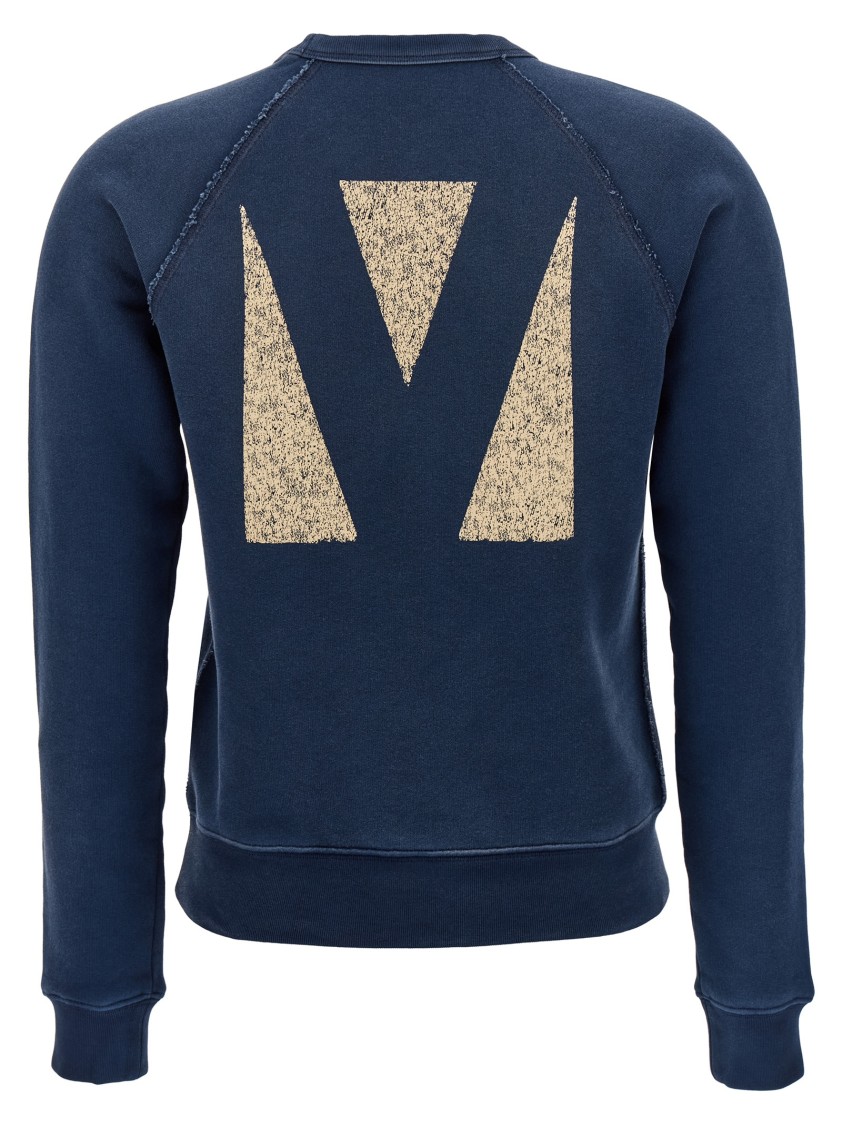 Valentino Panther Lady-print Crew-neck Sweatshirt In Blue