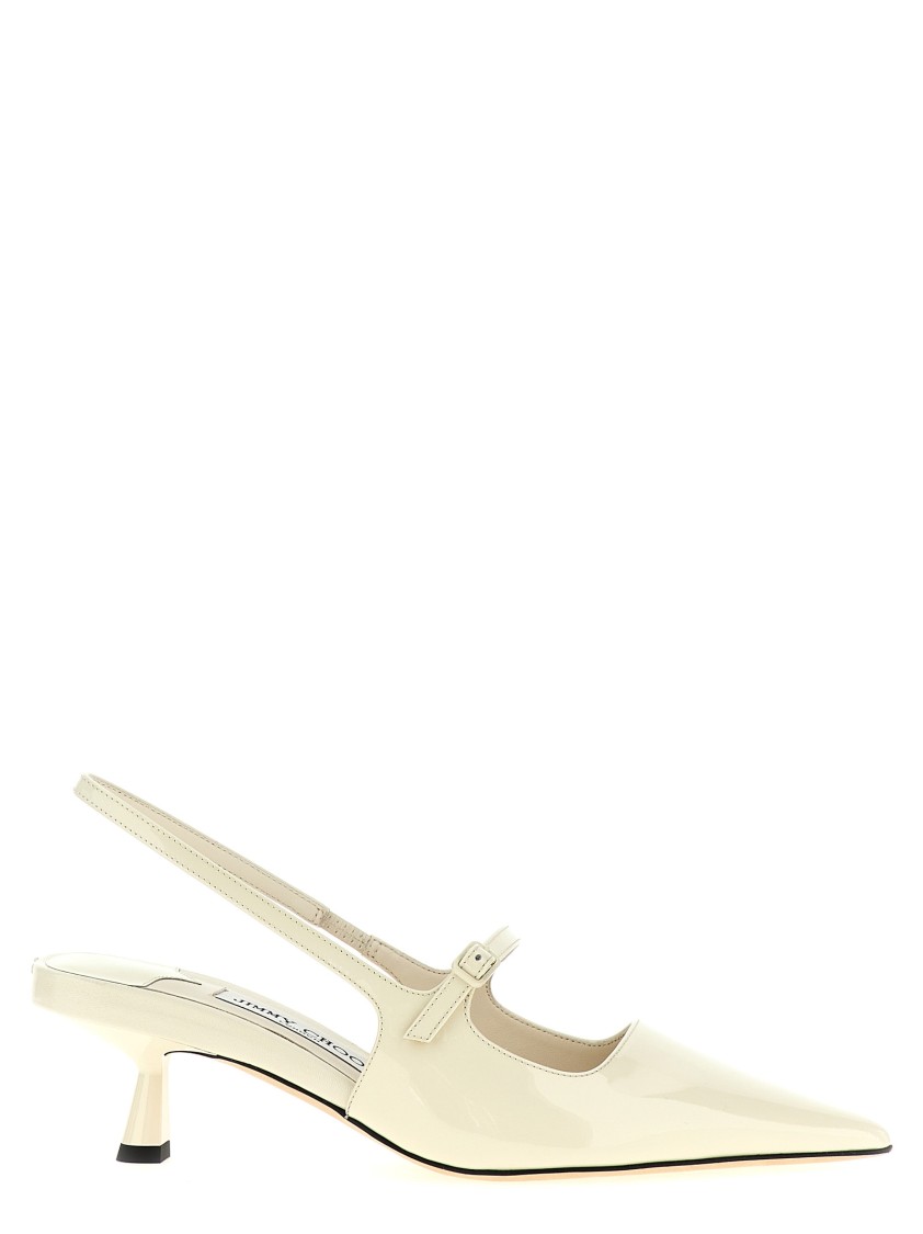 Jimmy Choo Didi 45 Pumps In Beige Patent Leather