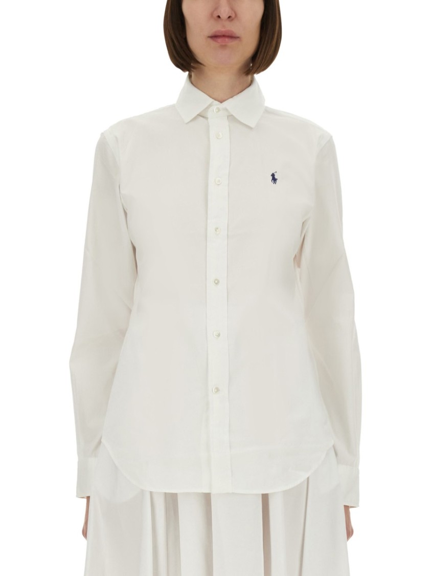 Polo Ralph Lauren Classic Long Sleeves Button Front Shirt Clothing In White