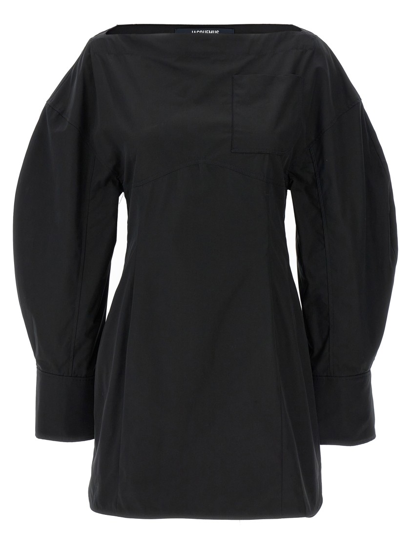 Jacquemus La Robe Chemise Casaco' Dress In Black