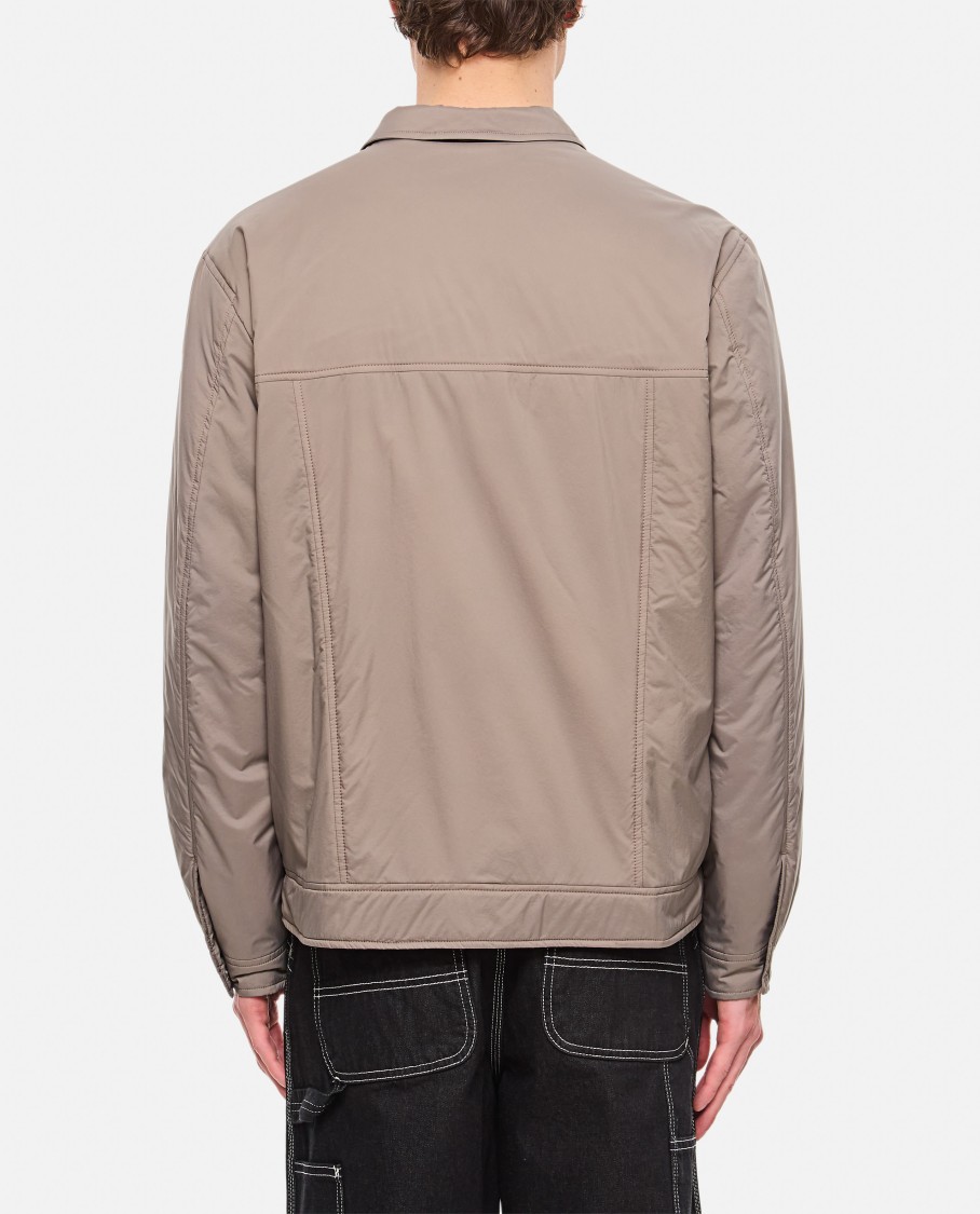 Herno Versatile Gray Jacket With Button Closure In Neutrals
