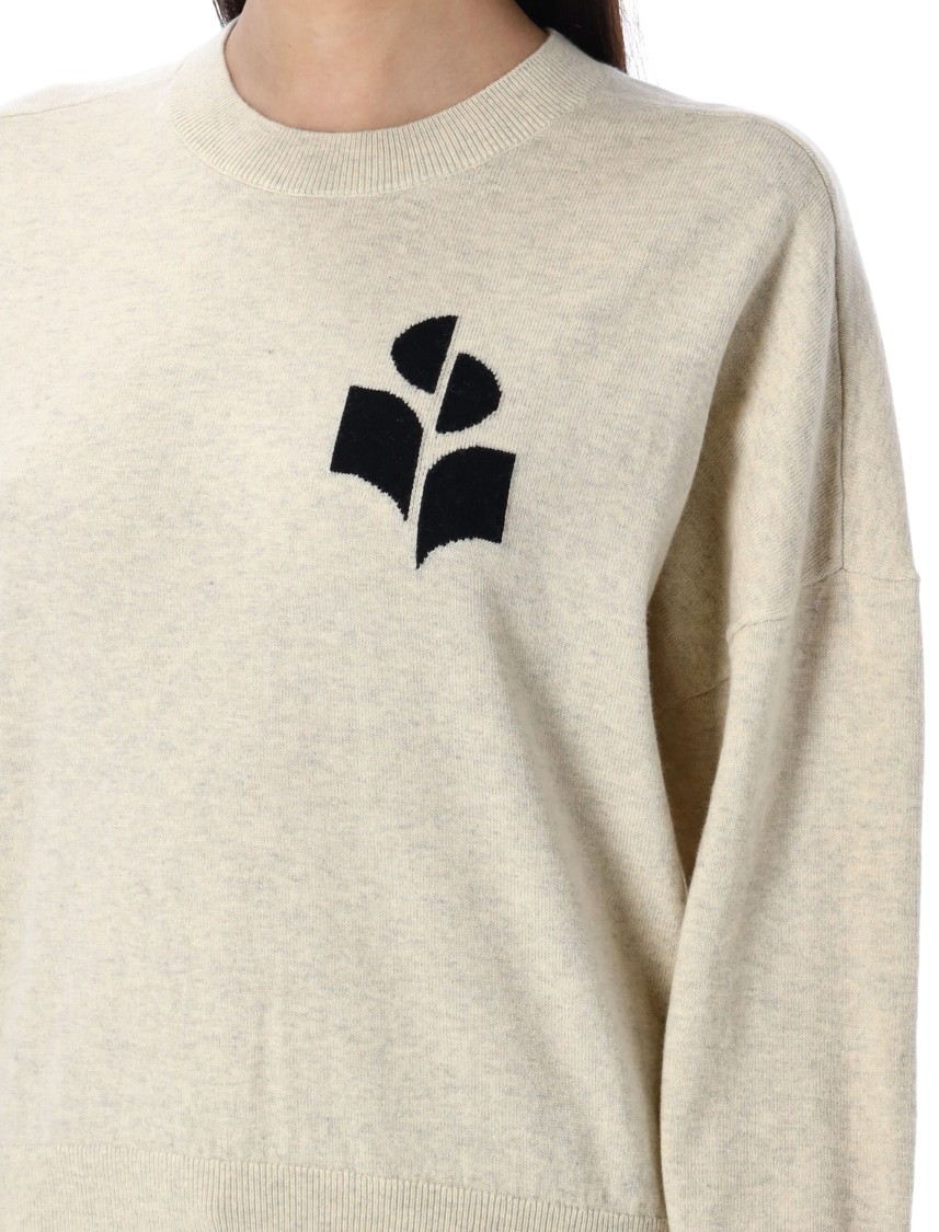Isabel Marant Étoile Isabel Marant Etoile Marisans Sweater With Logo Intarsia In Neutrals