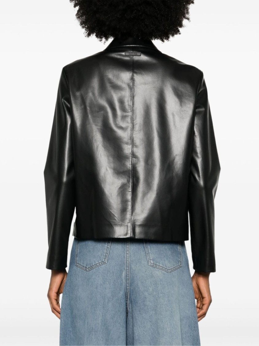 Shop Calvin Klein Women's Parka With Design And High-quality Materials In Black