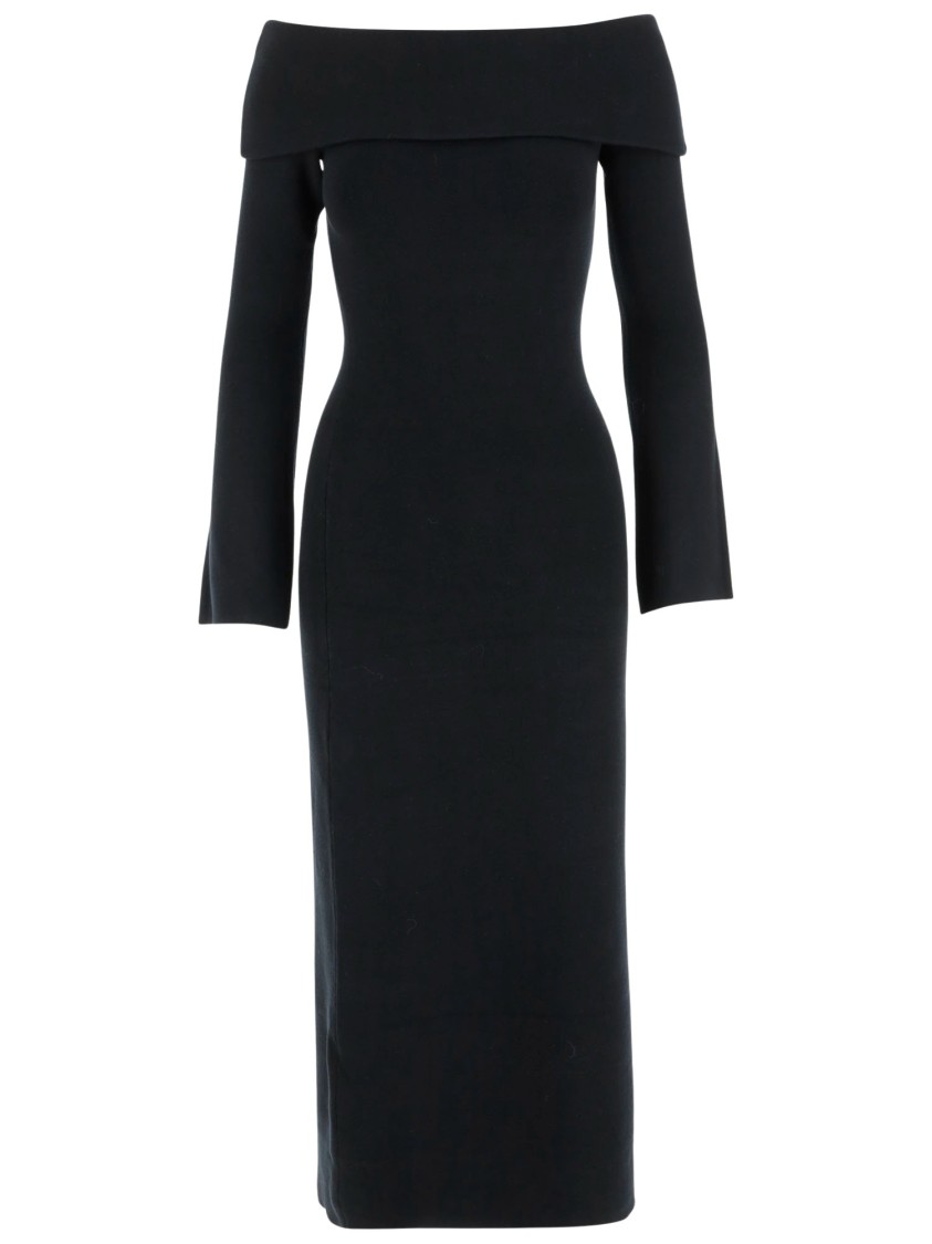 By Malene Birger Long-sleeve Bennie Midi Dress In Black