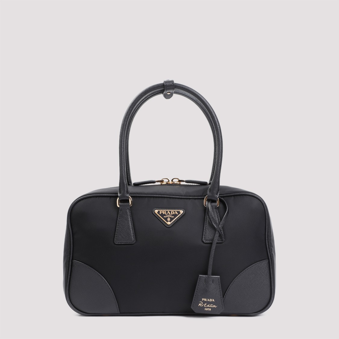 Prada Re-edition 1978 Medium Two-handle Bag In Black