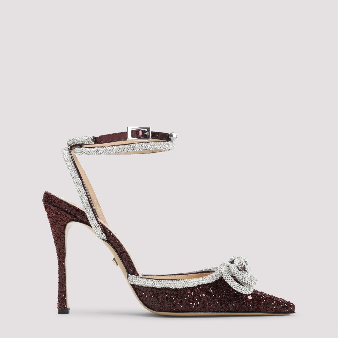 Mach&mach Maroon Pointed Toe Heels In Burgundy