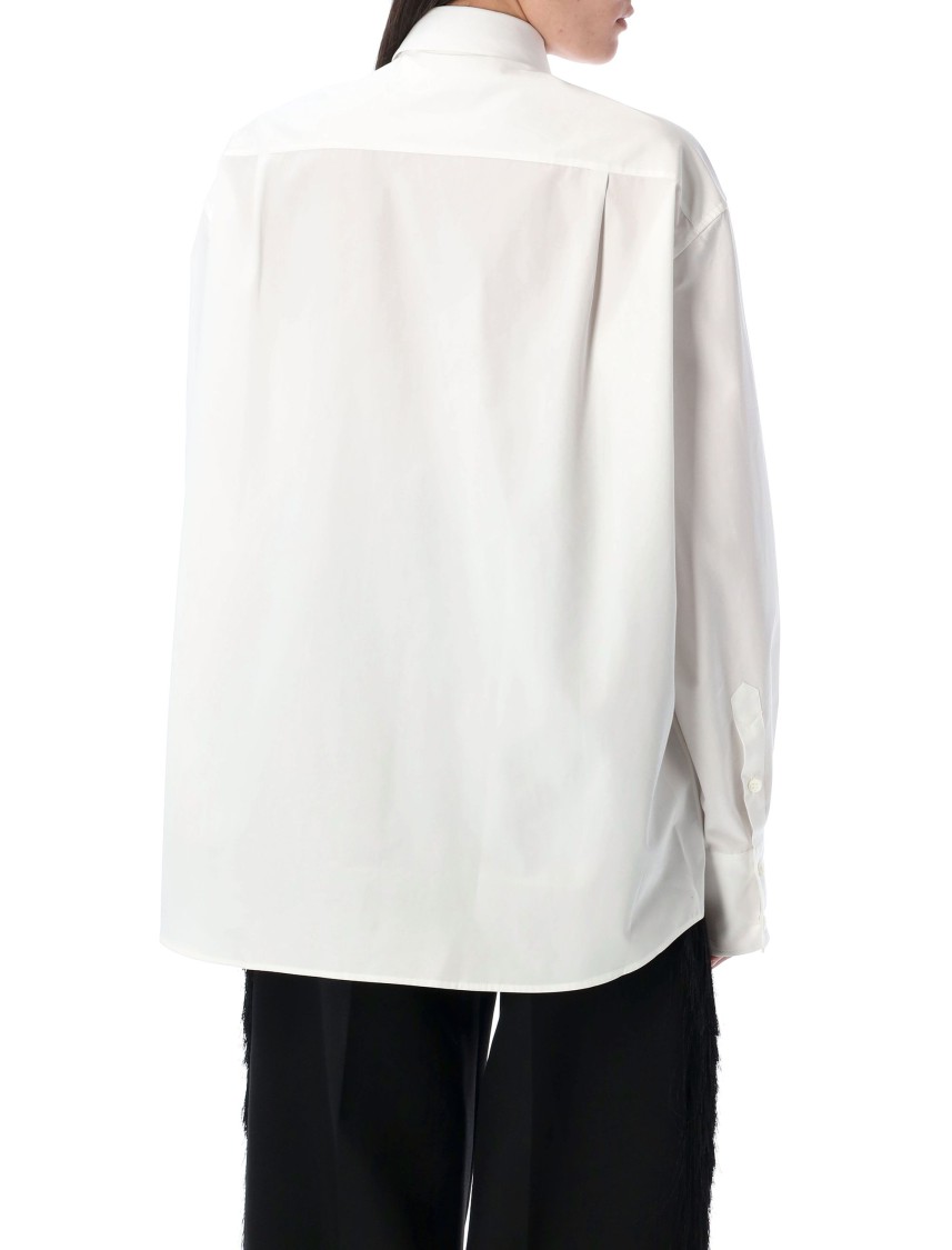 CARVEN CARVEN COTTON POPLIN OVERSIZED SHIRT WITH ROUNDED HEM