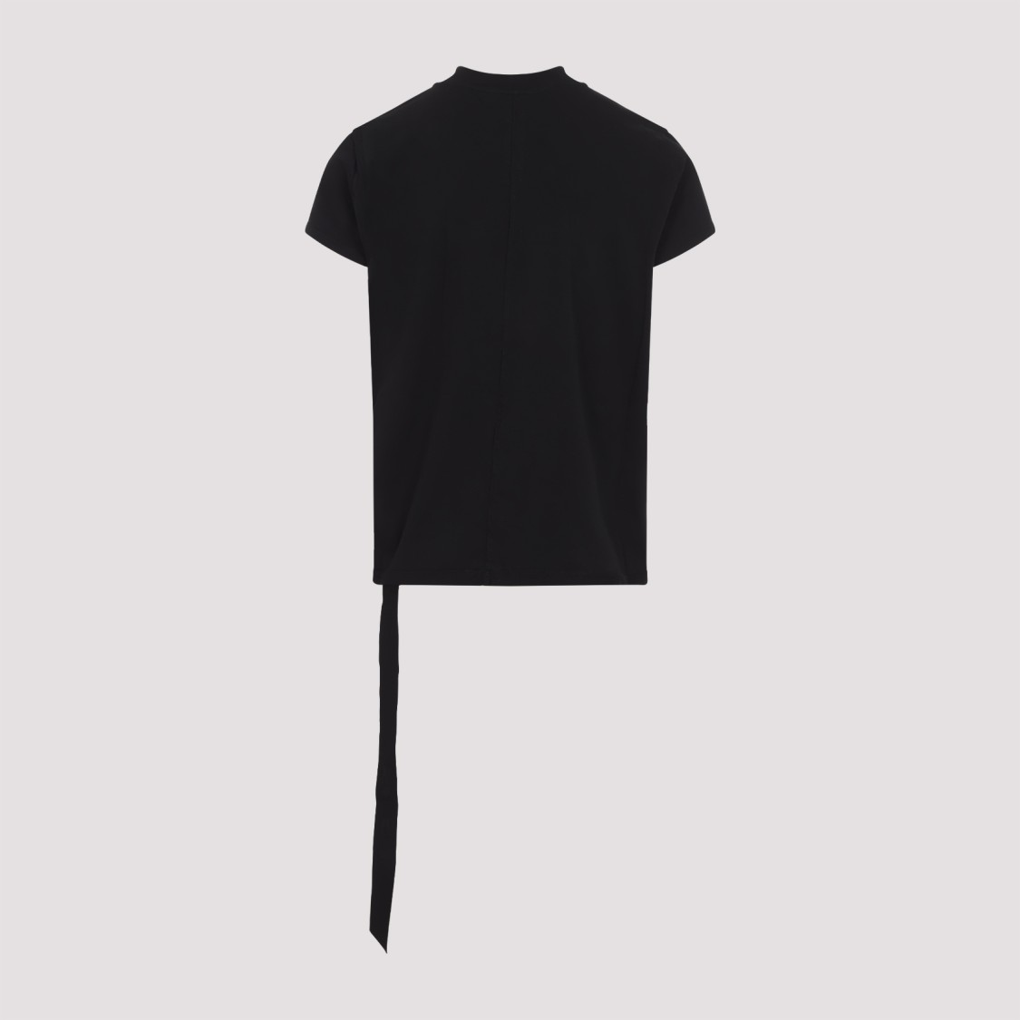 Shop Rick Owens Drkshdw Drkshdw By Rick Owens High Neckline Cotton T-shirt With Avant-garde Side Tie In Black