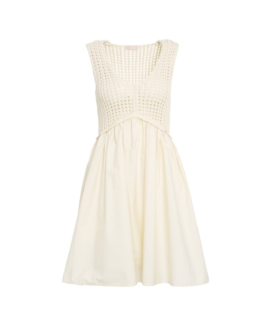 Liu •jo Liu Jo Mini Dress With Pleated Skirt
