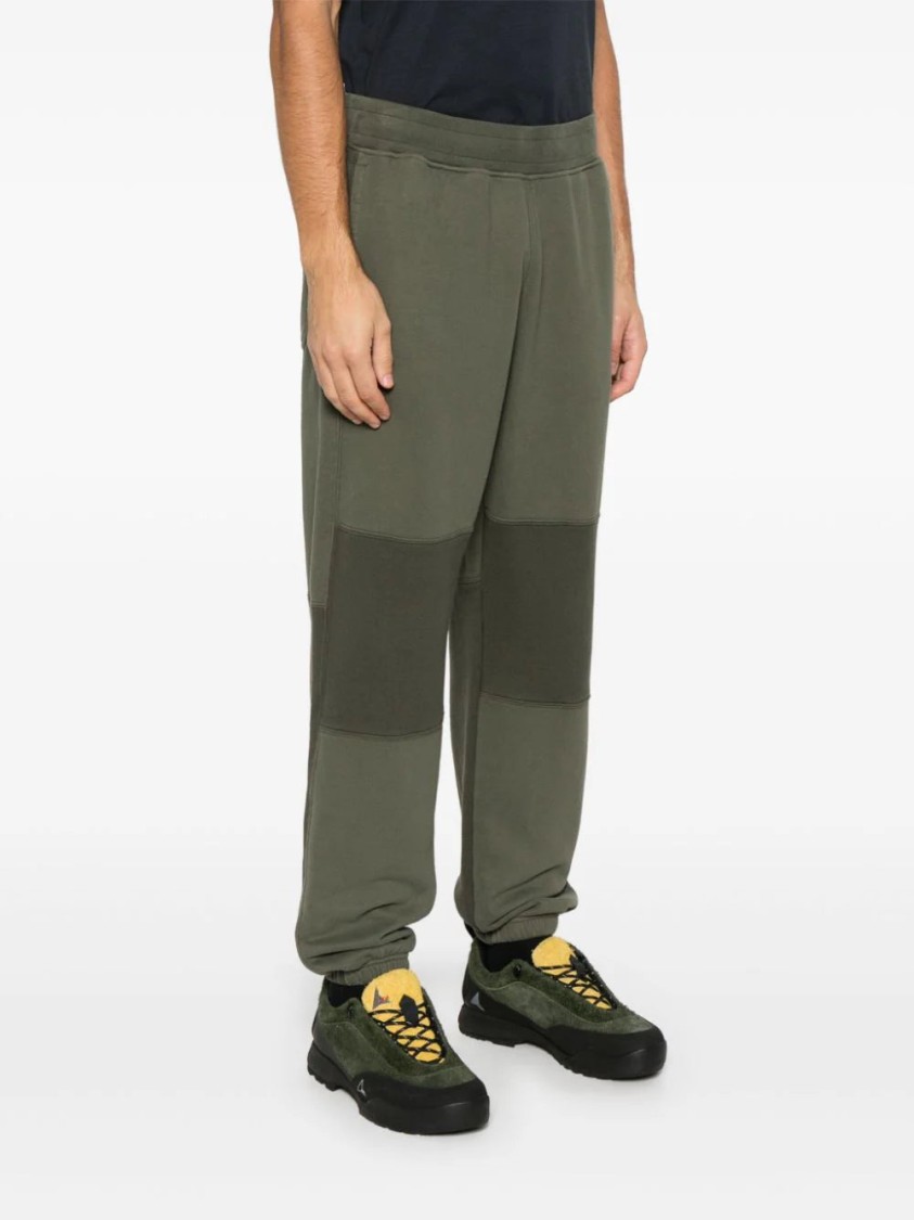 Stone Island Cotton Track Pants In Green