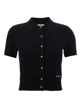 T By Alexander Wang Logo Patch Polo Shirt | THE LIST
