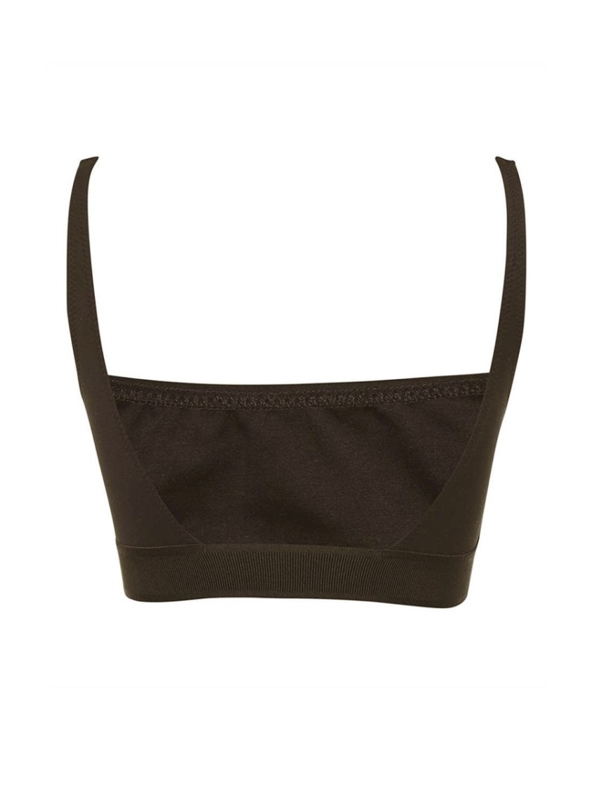 Tom Ford Signature Bralette With Adjustable Straps And Elastic Band In Brown