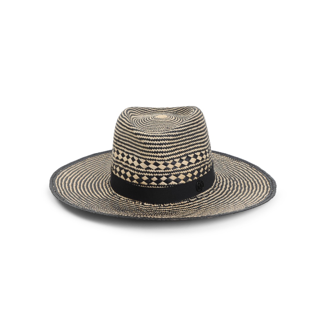 Shop Maison Michel Natural Beige Brisa Charles Bicolor Hat